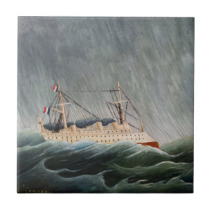 Henri Rousseau - Das Schiff im Sturm Fliese