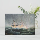 Henri Rousseau - Das Schiff im Tempest Dankeskarte (Stehend Vorderseite)