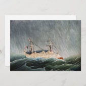 Henri Rousseau - Das Schiff im Tempest Einladung (Vorne/Hinten)
