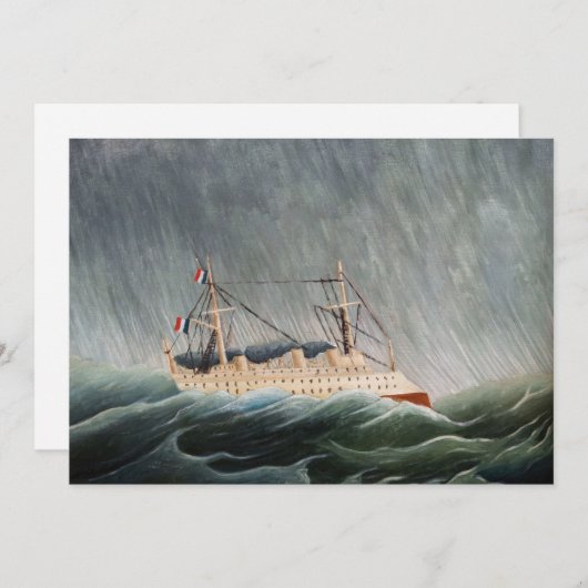 Henri Rousseau - Das Schiff im Tempest Einladung (Vorne/Hinten)