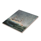 Henri Rousseau - Das Schiff im Tempest Fliese (Seite)