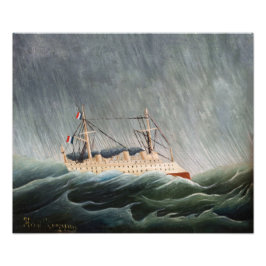 Henri Rousseau - Das Schiff im Tempest Fotodruck