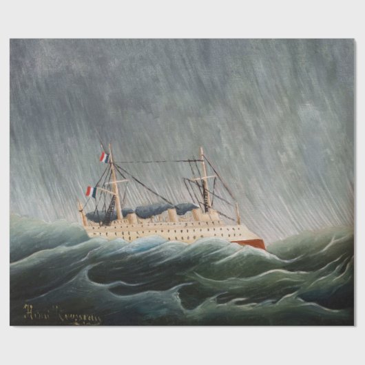 Henri Rousseau - Das Schiff im Tempest Geschenkpapier (Flach)