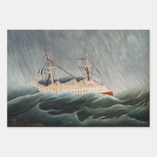 Henri Rousseau - Das Schiff im Tempest Geschenkpapier Set