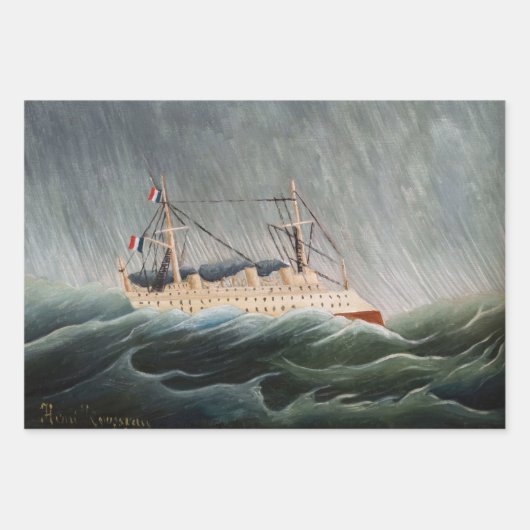 Henri Rousseau - Das Schiff im Tempest Geschenkpapier Set (Vorderseite)