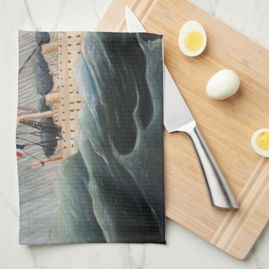 Henri Rousseau - Das Schiff im Tempest Geschirrtuch (Viertel Falte)