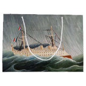 Henri Rousseau - Das Schiff im Tempest Große Geschenktüte (Rückseite)