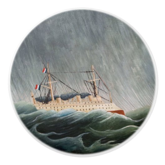 Henri Rousseau - Das Schiff im Tempest Keramikknauf (Vorderseite)