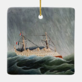 Henri Rousseau - Das Schiff im Tempest Keramikornament (Rückseite)