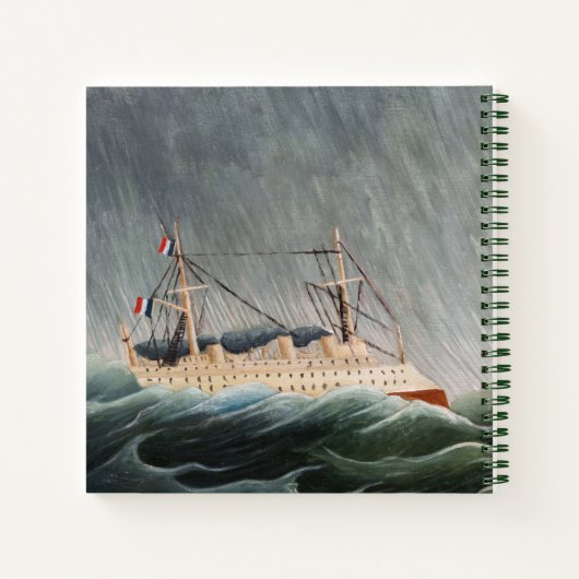 Henri Rousseau - Das Schiff im Tempest Notizblock (Rückseite)