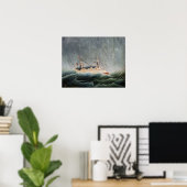 Henri Rousseau - Das Schiff im Tempest Poster (Heimbüro)