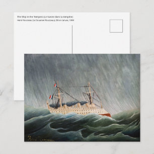 Henri Rousseau - Das Schiff im Tempest Postkarte