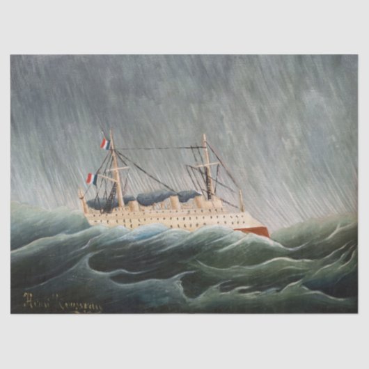 Henri Rousseau - Das Schiff im Tempest Seidenpapier (Vorderseite)
