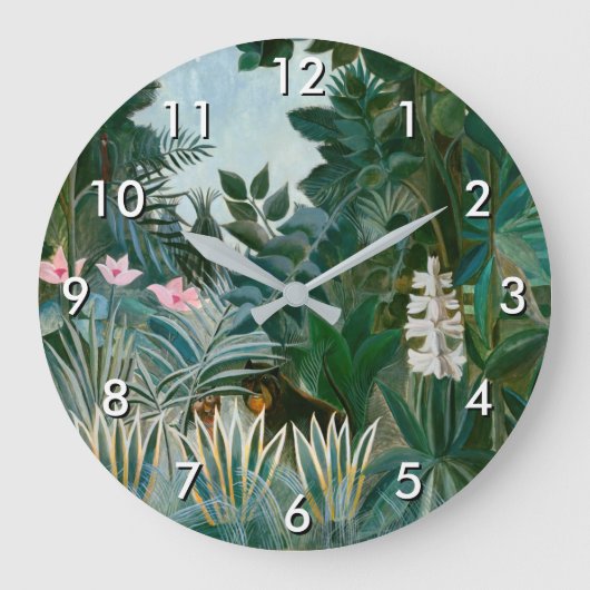 Henri Rousseau - Der Äquatorialdschungel Große Wanduhr (Vorderseite)