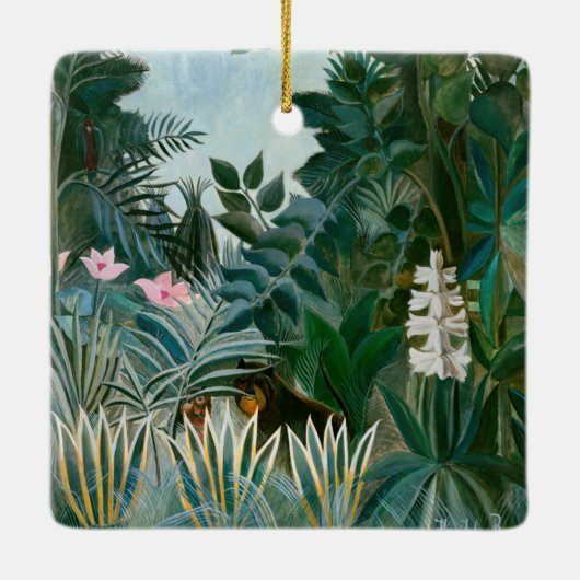 Henri Rousseau - Der Äquatorialdschungel Keramikornament (Rückseite)