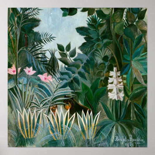 Henri Rousseau - Der Äquatorialdschungel Poster (Vorne)