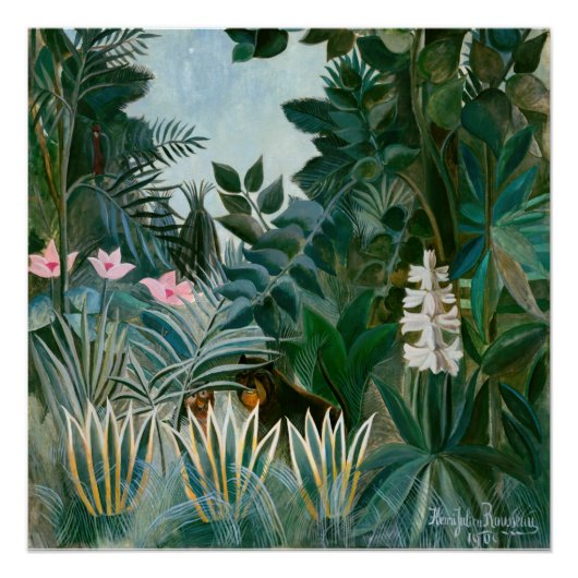 Henri Rousseau - Der Äquatorialdschungel Poster (Vorderseite)