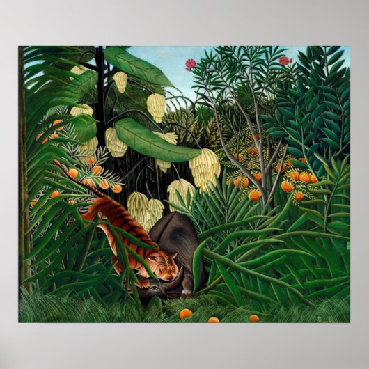 Henri Rousseau Der äquatoriale Dschungel Botanisch Poster (Vorne)