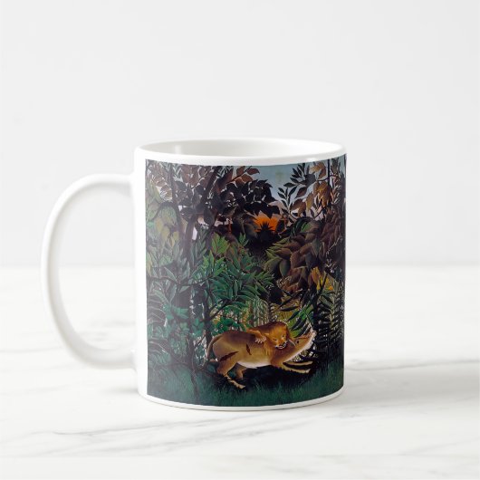 Henri Rousseau - Der hungrige Löwe Kaffeetasse (Links)
