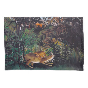 Henri Rousseau - Der hungrige Löwe Kissenbezug