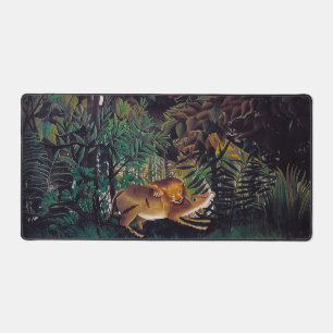 Henri Rousseau - Der hungrige Löwe Schreibtischunterlage