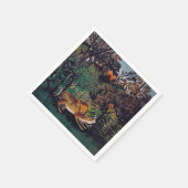 Henri Rousseau - Der hungrige Löwe Serviette (Ecke)