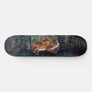 Henri Rousseau - Der hungrige Löwe Skateboard