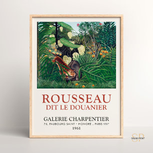 Henri Rousseau der Kampf zwischen Tiger und Buffal Poster