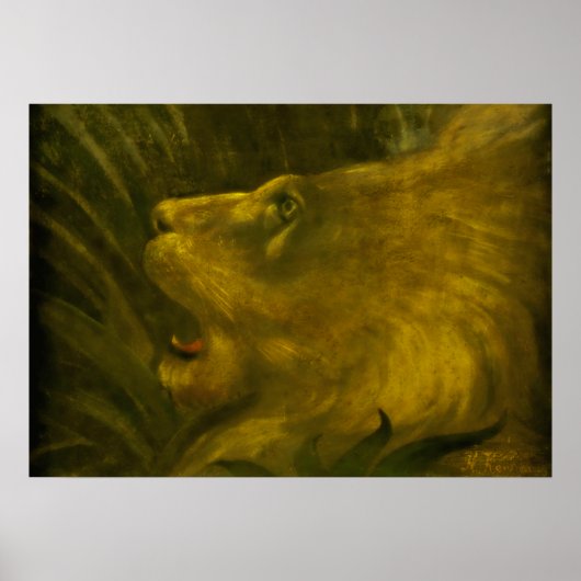 Henri Rousseau - der Löwenkopf Poster (Vorne)