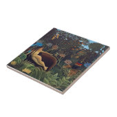 Henri Rousseau Der Traum - Jungle Frauen und Tiere Fliese (Seite)