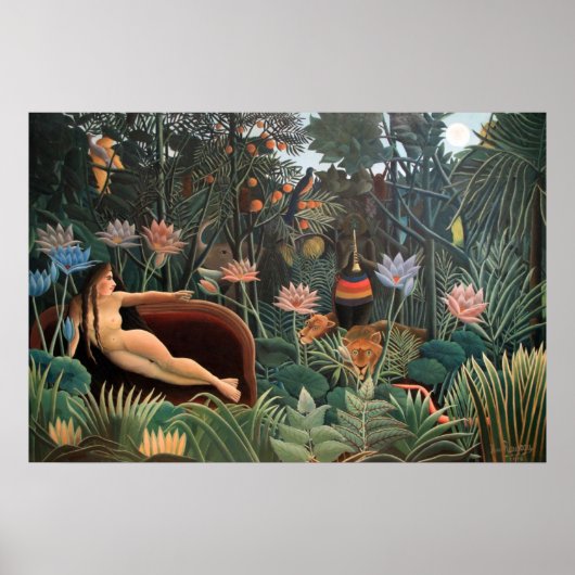 Henri Rousseau Der Traumjung Blume Malerei Poster (Vorne)