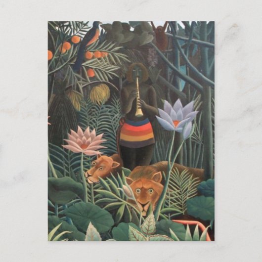Henri Rousseau Der Traumjung Blume Surrealismus Postkarte (Vorderseite)