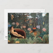 Henri Rousseau Der Traumjung Blume Surrealismus Postkarte (Vorne/Hinten)