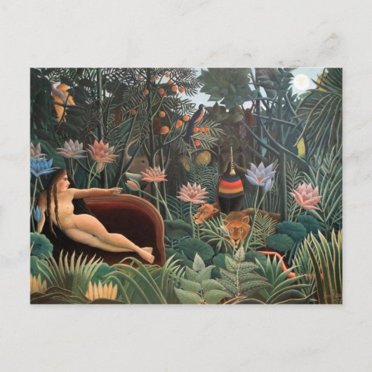 Henri Rousseau Der Traumjung Blume Surrealismus Postkarte (Vorderseite)