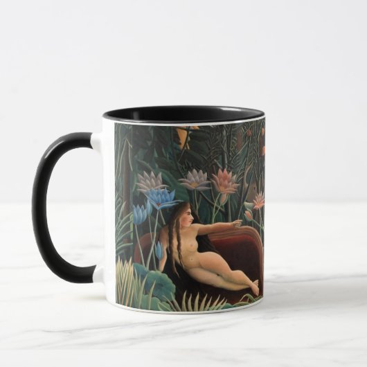 Henri Rousseau Der Traumjung Blume Surrealismus Tasse (Links)