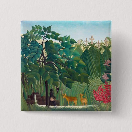 Henri Rousseau - Der Wasserfall Button (Vorderseite)