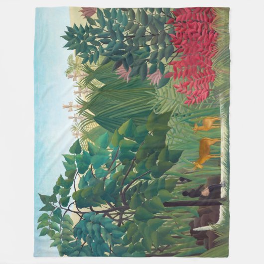 Henri Rousseau - Der Wasserfall Fleecedecke (Vorderseite)