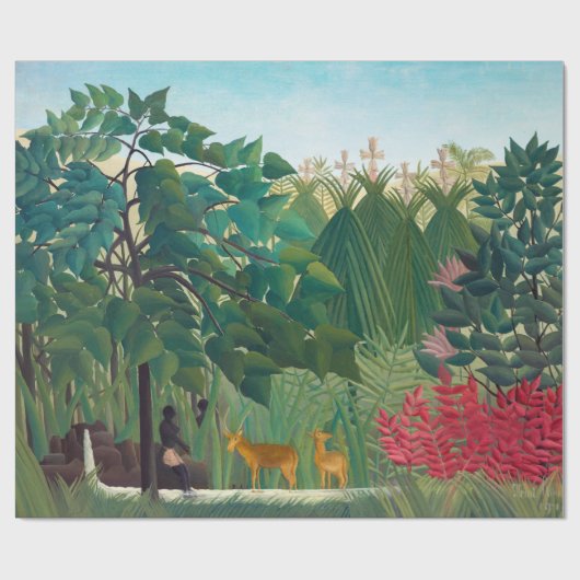 Henri Rousseau - Der Wasserfall Geschenkpapier (Flach)