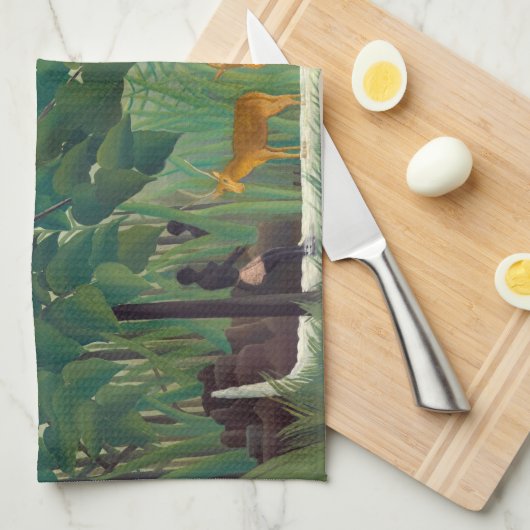 Henri Rousseau - Der Wasserfall Geschirrtuch (Viertel Falte)