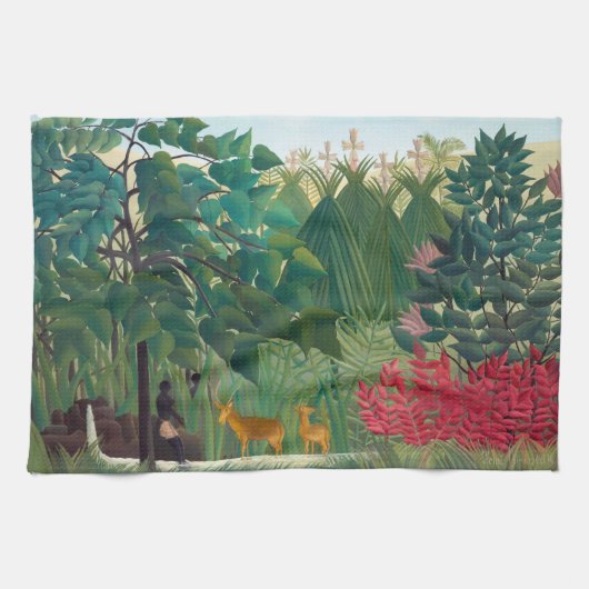 Henri Rousseau - Der Wasserfall Geschirrtuch (Horizontal)
