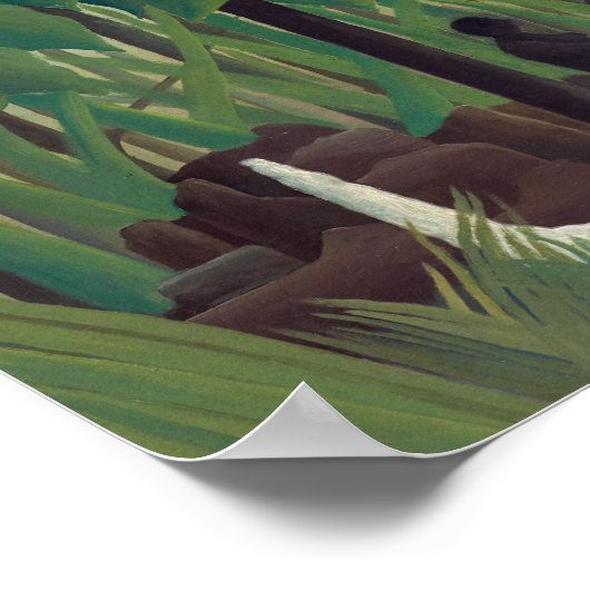 Henri Rousseau - Der Wasserfall Poster (Ecke)