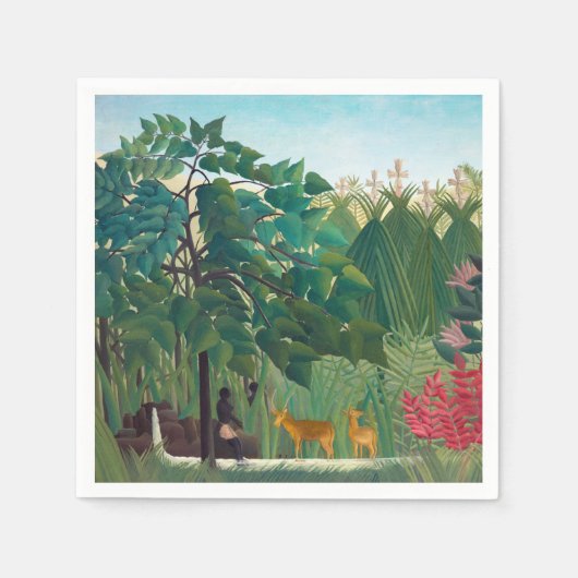 Henri Rousseau - Der Wasserfall Serviette (Vorderseite)