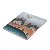 Henri Rousseau - Die Fischer und das Biplane Fliese (Seite)