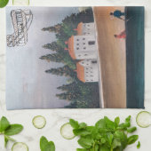 Henri Rousseau - Die Fischer und das Biplane Geschirrtuch (Gefaltet)