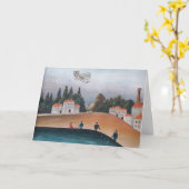 Henri Rousseau - Die Fischer und das Biplane Karte (Gelbe Blume)