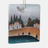 Henri Rousseau - Die Fischer und das Biplane Keramikornament (Rechts)