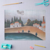 Henri Rousseau - Die Fischer und das Biplane Seidenpapier (Basteln)