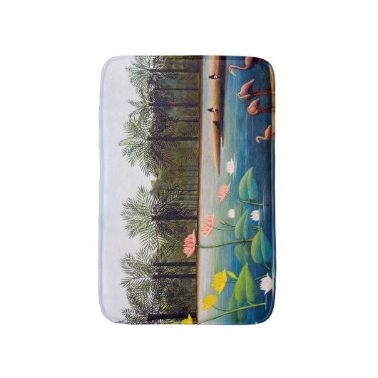 Henri Rousseau - Die Flamingos Badematte (Vorderseite Vertikal)