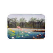 Henri Rousseau - Die Flamingos Badematte (Vorderseite)