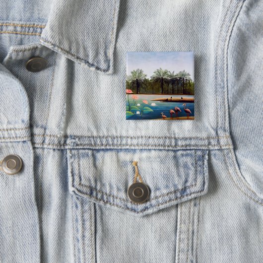 Henri Rousseau - Die Flamingos Button (Beispiel)